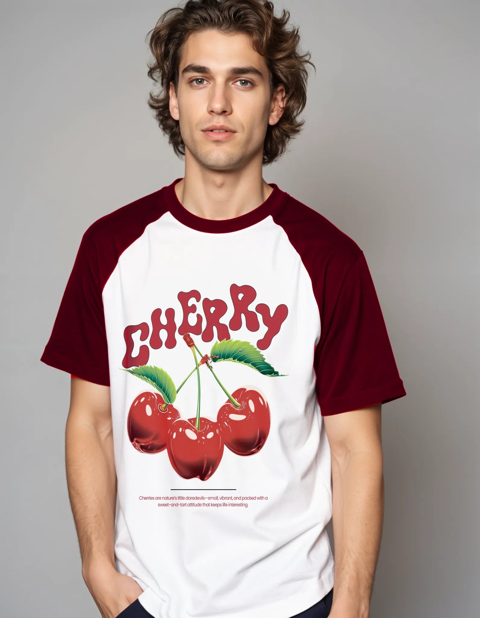 Cherry Pop Raglan Tee | Streetwear Unisex T-shirt