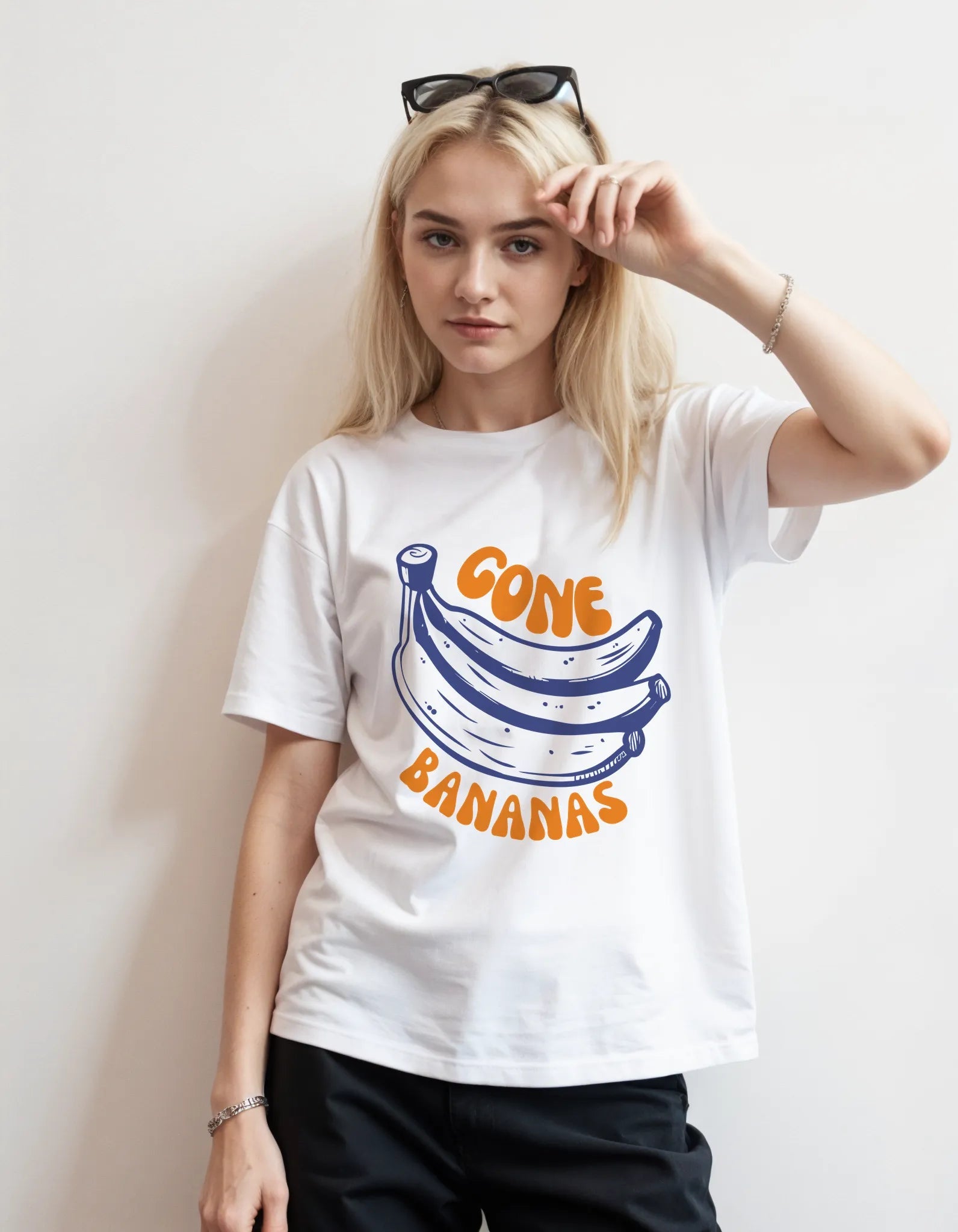 Gone Bananas Tee White | Quick-Dry Cooling Streetwear T-shirt