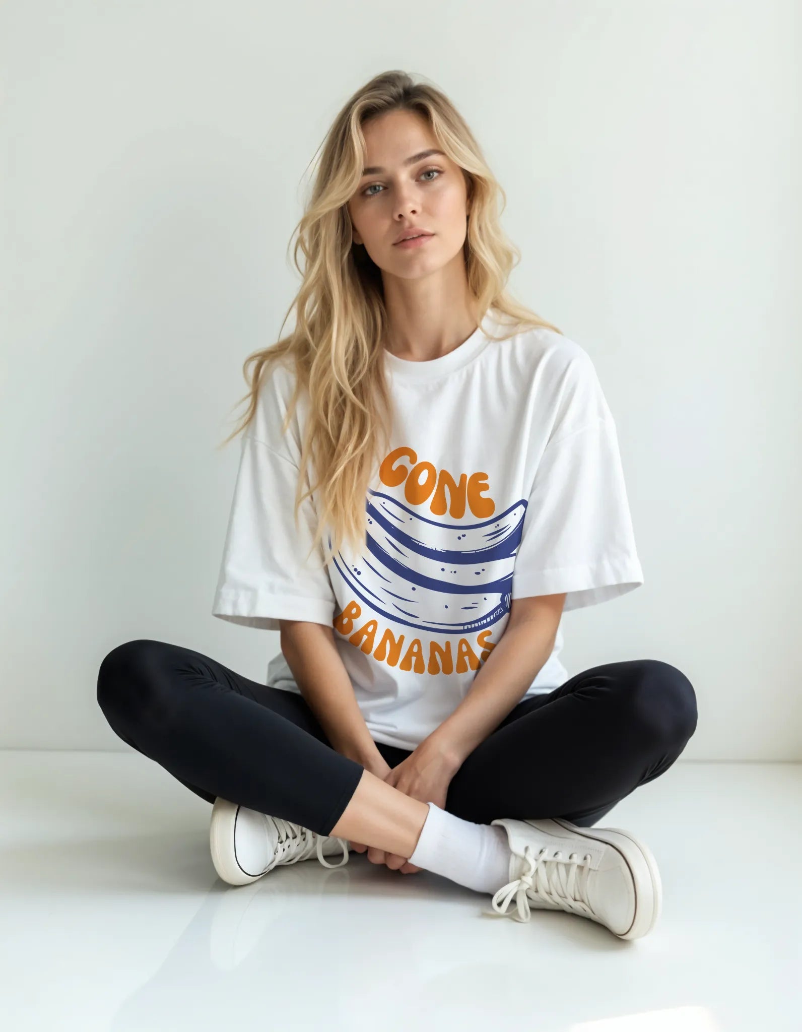 Gone Bananas Tee White | Quick-Dry Cooling Streetwear T-shirt
