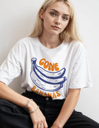Gone Bananas Tee White | Quick-Dry Cooling Streetwear T-shirt