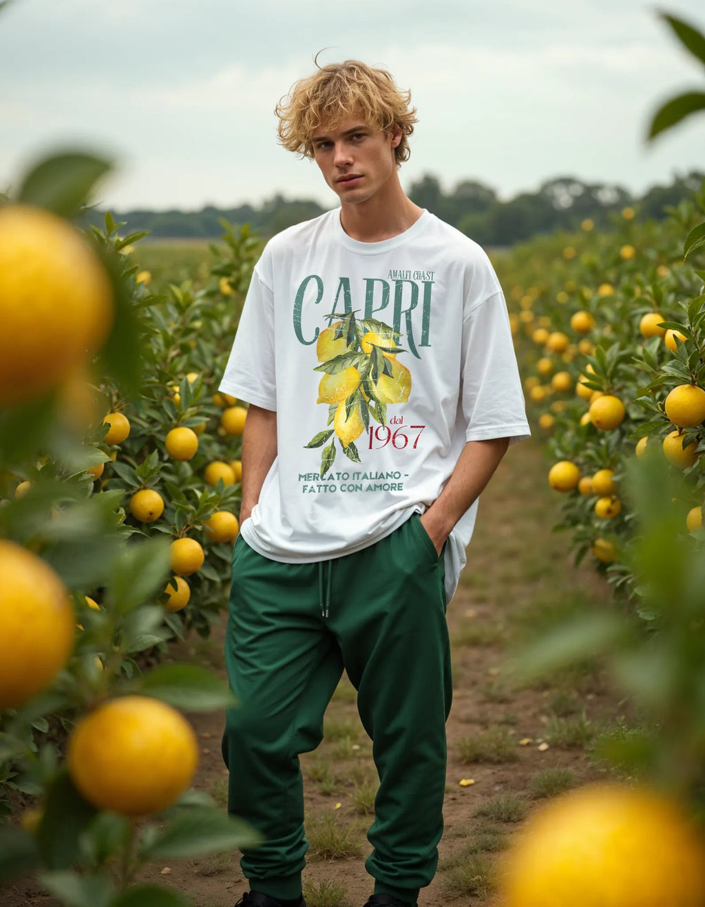 Capri Limoncello Tshirt – Amalfi Coast Quick-Dry Sorona® Streetwear | EMPULSE®