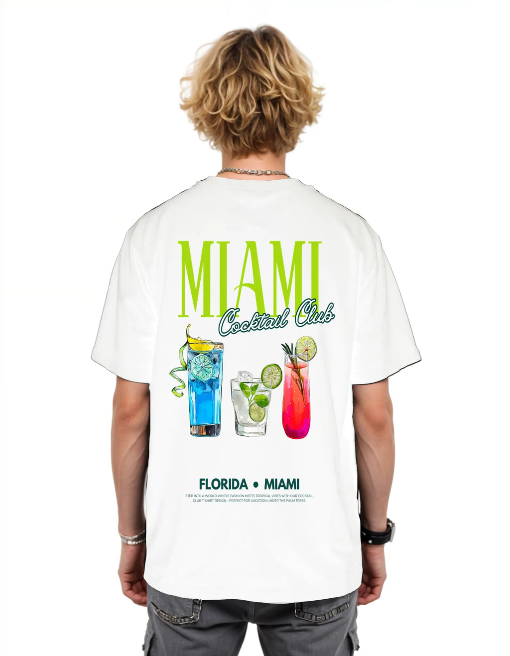 Miami Cocktail Club Tee | Retro Graphic Streetwear T-shirt