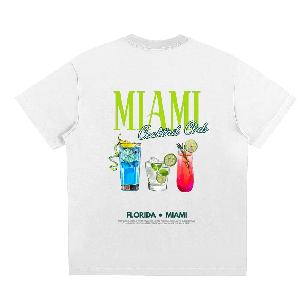 Miami Cocktail Club Tee | Retro Graphic Streetwear T-shirt