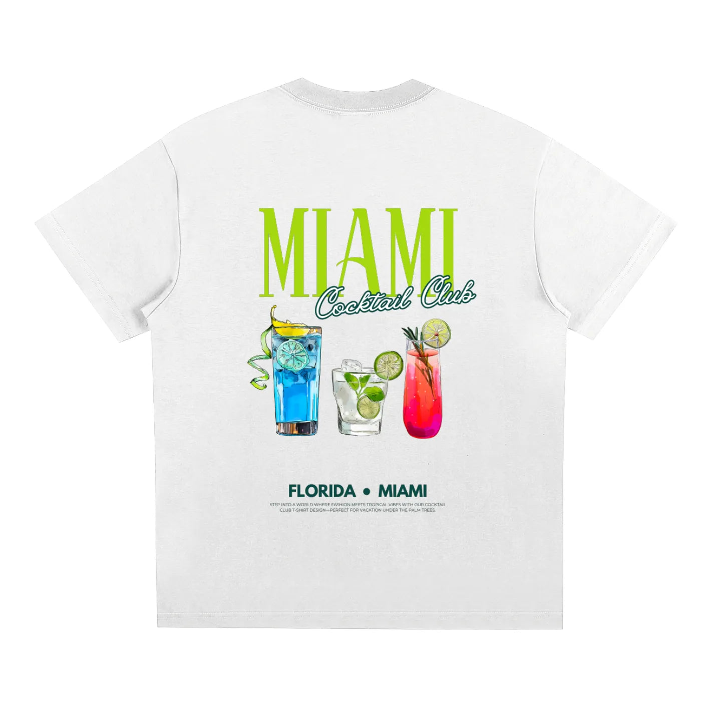 Miami Cocktail Club Tee | Retro Graphic Streetwear T-shirt