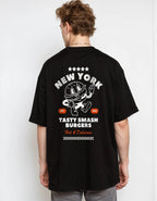 New York Burger Tee - Black | Quick-Dry Cooling T-shirt