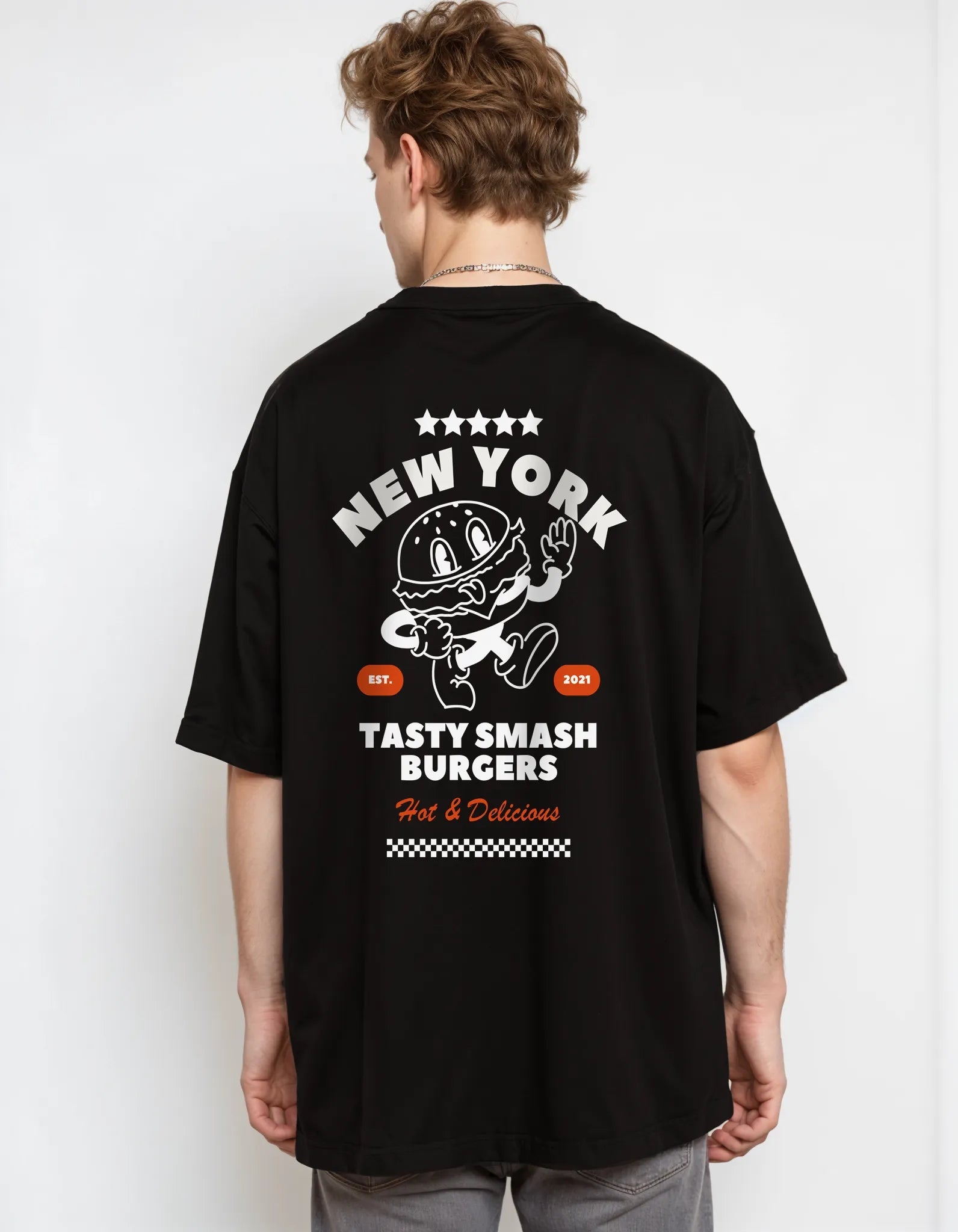 New York Burger Tee - Black | Quick-Dry Cooling T-shirt