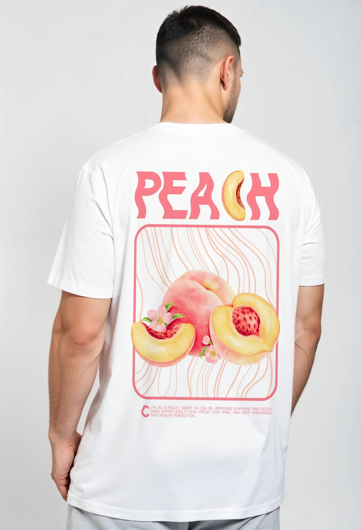 Peach Tshirt – Retro Streetwear Sorona Blend