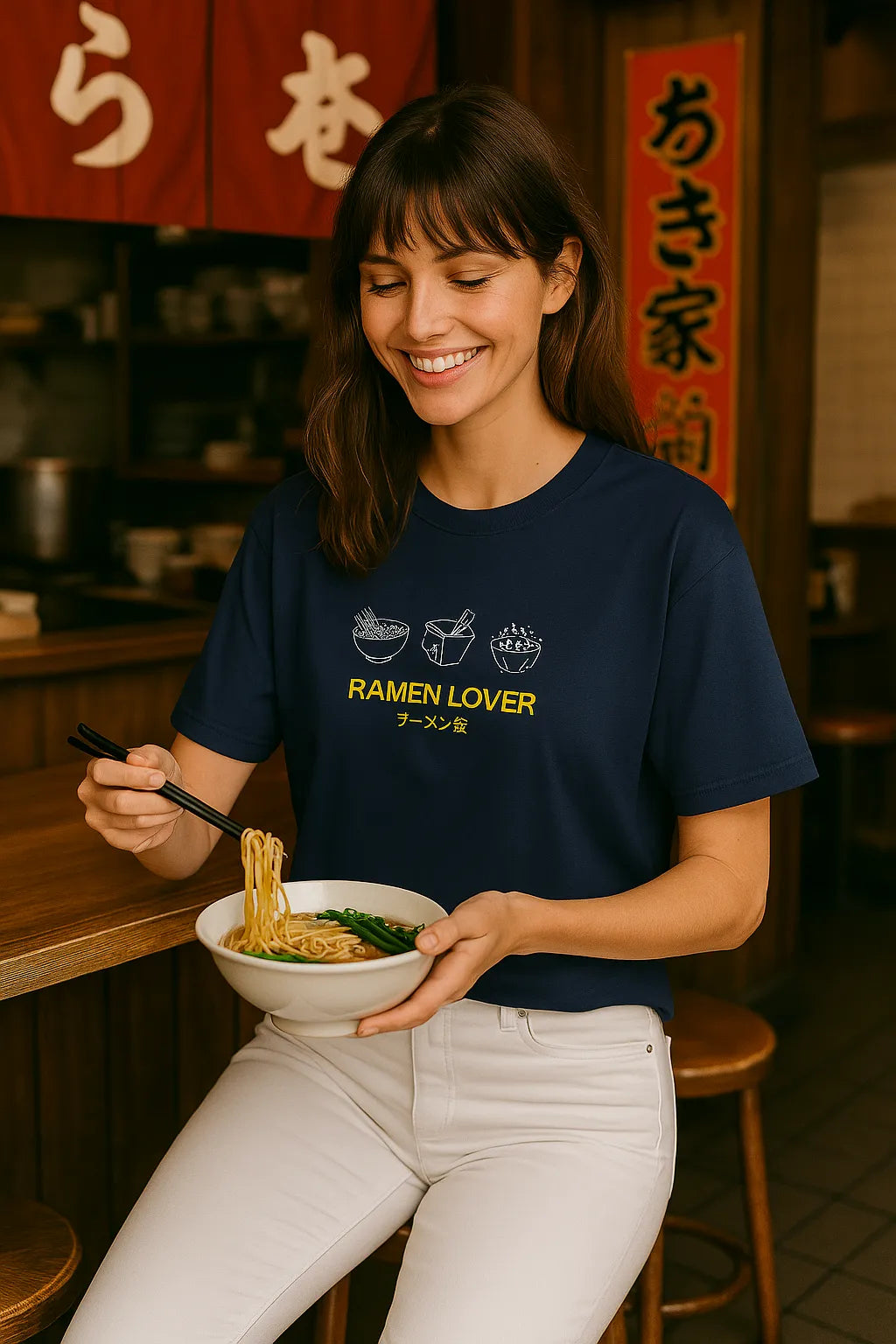 Ramen Lover - Navy | Quick-Dry Cooling T-shirt