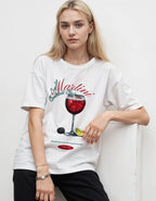 Martini Tshirt – White Martini Cocktail Club Sorona® Streetwear Tee | EMPULSE®