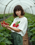 Strawberry Tee - White | Quick-Dry Cooling Streetwear T-shirt