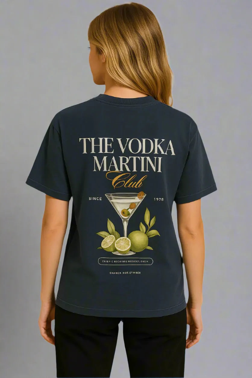 Vodka Martini Club Graphic Tee | Quick-dry Cooling Streetwear
