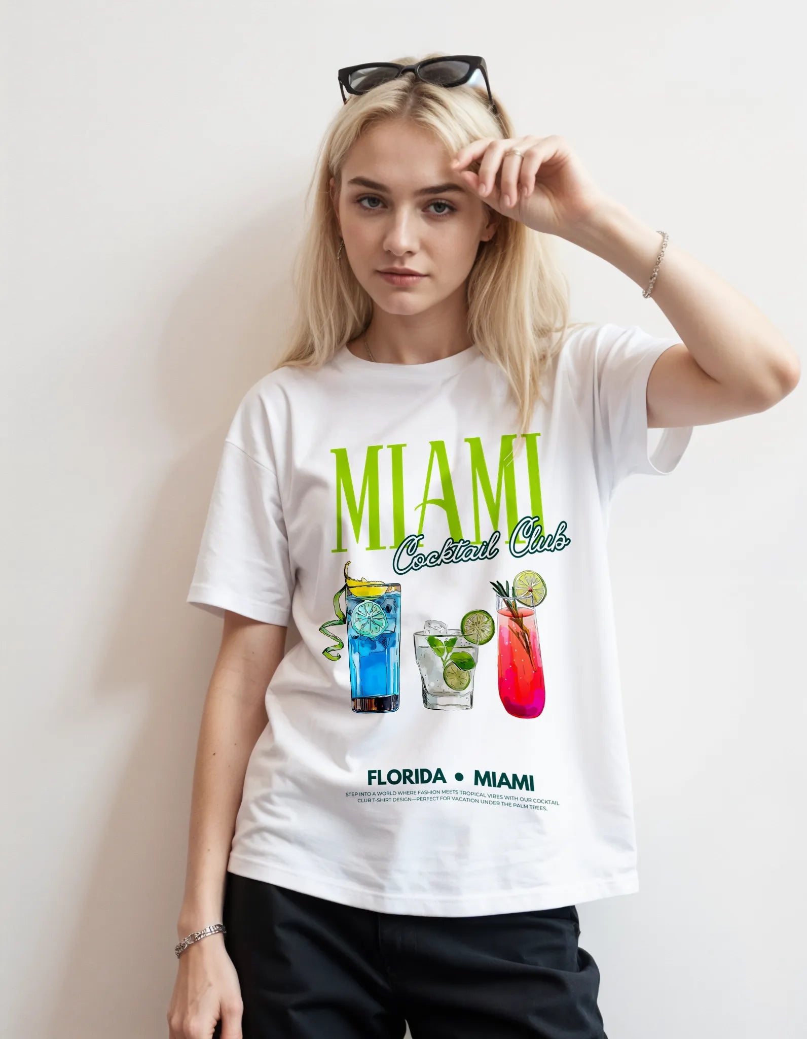 Miami Tshirt - Cocktail Club Quick-Dry Sorona Streetwear | Empulse